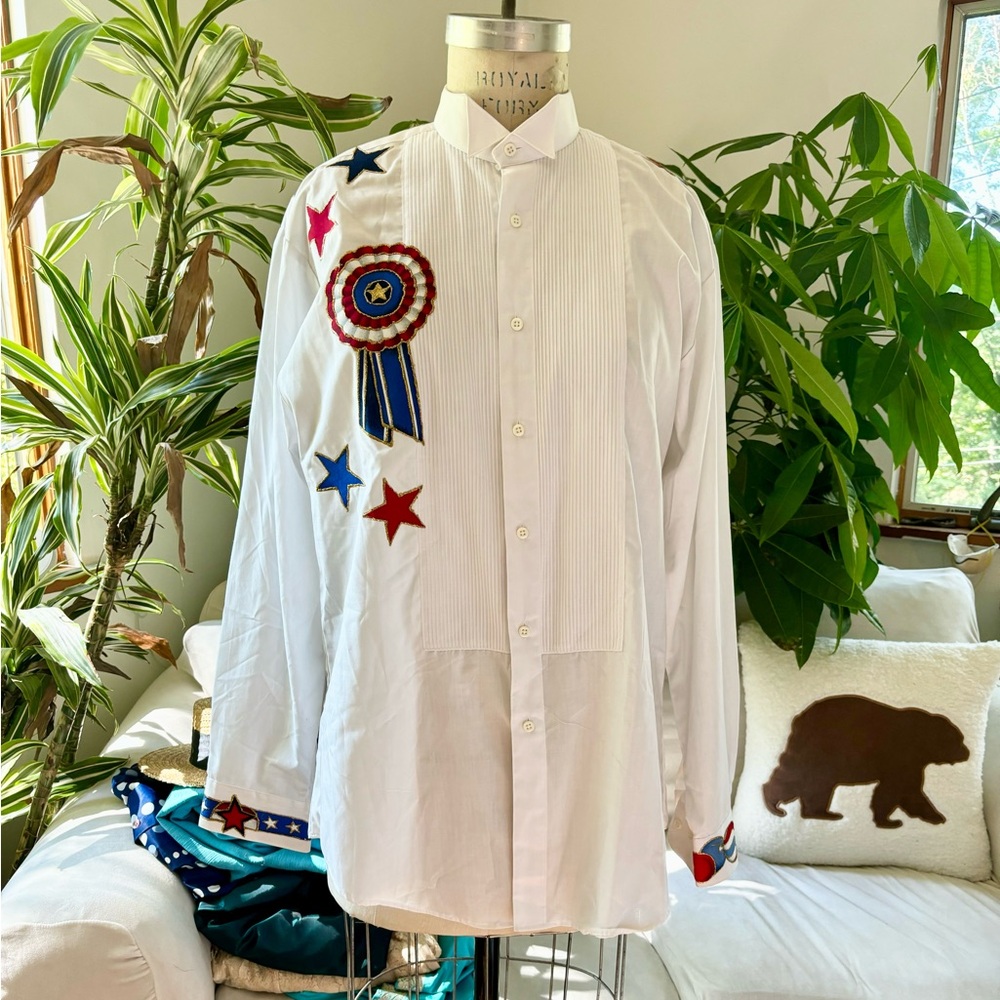 Vintage 1996 CRAFTER’S COLLECTION tuxedo shirt worn 96 Presidential convention!